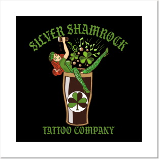 Silver Shamrock Tattoo Company Man's Ruin Shop Style Posters and Art